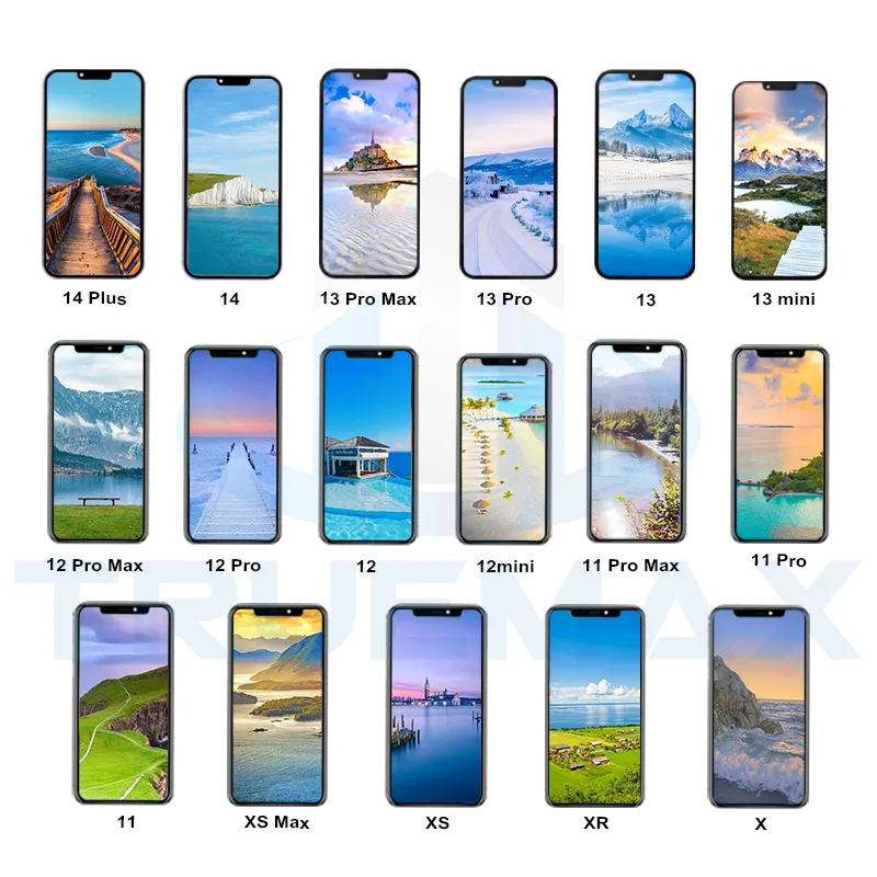 Digitalizador de tela touch para celular, para iphone xs 6 6s 6s plus 4 4S 5 5S se 7 8 x xr 11 12 13 pro max mini 14, display de substituição