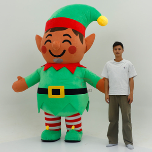 Disfraz Inflable de Duende Navideño <span class=keywords><strong>para</strong></span> <span class=keywords><strong>Eventos</strong></span>, <span class=keywords><strong>Alquiler</strong></span> de Disfraces de Duende Navideño Inflable de 2.2m 2.6m, Venta de <span class=keywords><strong>Ropa</strong></span> de Disfraces - Product Image 5