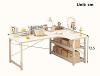 Bureau d'ordinateur en forme de L Portable petit appartement Bureau simple Table de bureau moderne Petite table simple Vente en gros