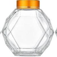 Pot en verre pour miel, design innovant, pot en verre sphérique