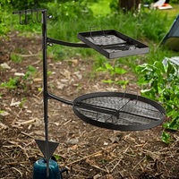 Camping BBQ Grill Griddle Combo Grill Barbacoa Plegable Flat Top Grill