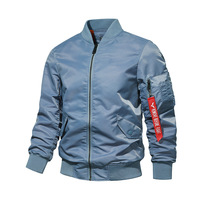 Automne hiver marine pilote vol veste pour hommes grande taille Stand lapin fourrure Nylon coton fermeture éclair avant dur gars Letterman varsité