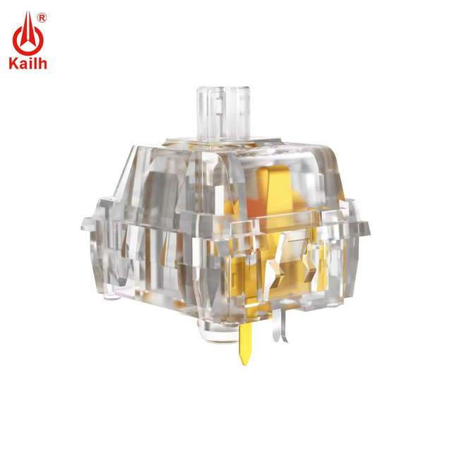 Original Kailh Clione Limacina Linear Switch with Golden Spring, 3pin MX Compatible Shaft for Keyboard Accessory Bulk Supply