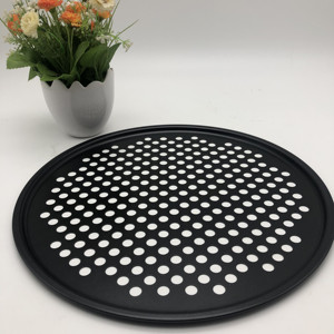 Teglia per <span class=keywords><strong>Pizza</strong></span> in acciaio al carbonio nero con rivestimento in ceramica antiaderente per la cottura - Product Image 3