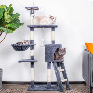 High Quality Luxury 4-Layer <b>Wooden</b> <b>Cat</b> <b>Tree</b> for Large Heavy <b>Cats</b> with Jumping Platform Eco-Friendly Easy Assembly Carton Packed - Product Image 2