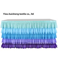 Jupe de table unie pour fête, anniversaire, bureau, mariage, décoration transfrontalière, best-seller