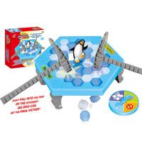 Jouets de bureau intelligents en plastique interactifs parent-enfant, sauvez le pingouin, blocs de glace, brise-glace, piège, jeu de table familial, jeu de briser la glace