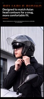 Casque de moto ABS trois quarts, double visière, toutes saisons, unisexe, certifié DOT 3C