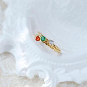 Anello placcato in oro 18K da 1mm <span class=keywords><strong>con</strong></span> strass in cristallo color smeraldo strass regalo di nozze per amanti delle donne <span class=keywords><strong>anelli</strong></span> - Product Image 4