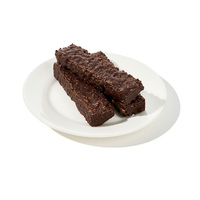 Barra de Cereal de Camote Morado con Semillas de Chía Recubiertas de Chocolate Negro, Baja en Azúcar, Snack Saludable, Barra Energética Proteica