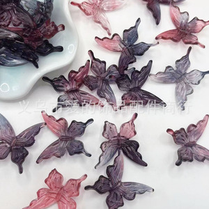 Gradient Butterfly Acrylic Hair Clip 25mm <b>Decorative</b> Daily Use Accessory - Product Image 3