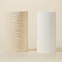 Rouleau d'essuie-tout de cuisine en bambou biodégradable écologique, non fluorescent, résistant, pour le nettoyage domestique et les supermarchés