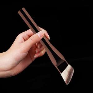 Pinceau Fond de Teint Plat Large en Poils Synthétiques avec Manche Métallique 23mm – Pinceau de Maquillage Cangzhou pour l'Application du Fond de Teint - Product Image 4