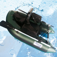 Bateau de pêche gonflable monoplace direct fabricant - 150/170 cm en PVC standard avec pompe à air et pagaie - Vente immédiate