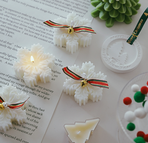 شمعة معطرة على شكل بلورات ثلجية لتزيين غرفة النوم وخلق أجواء شتوية راقية - Product Image 5