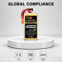 Batterie LiPo TCB améliorée 4000mAh 2S-8S 7.4V-29.6V 25C 30C 35C 40C 60C pour avion RC, drone, voiture RC, modèle de voiture RC