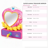 Cermin Harta Karun Super Kawaii Plastik 4 Model Kit DIY Manik-Manik Gantungan Kunci Stiker Jepit Rambut Mini Berkedip Bersuara Siap Jual