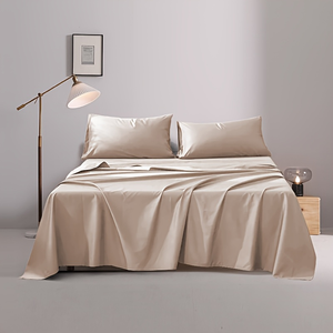 Venta al por mayor de sábanas de hotel 100% algodón de lujo juego de <span class=keywords><strong>cama</strong></span> elástica para King Queen tamaños multicolor liso sábana plana suave Hospital Twin - Product Image 3