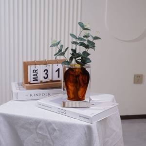 Jarrón acrílico de alta transparencia, estilo moderno minimalista decorativo con pintura a la tinta para la sala de estar del hogar - Product Image 1