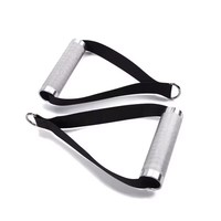 Poignées universelles de musculation avec poignées métalliques, poignées en aluminium pour machine à câble, poignées texturées pour lat-pulldown