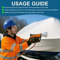 Film étirable pour bateaux 15' x 52' 8 mil en polyéthylène blanc résistant aux UV pour usage agricole en Chine, protection marine et stockage