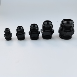Haofa 6AN Flare To 6AN ORB Nam O-ring Boss Bơm Nhiên Liệu Đường Sắt Bộ Điều Hợp Lắp Nhôm Đen - Product Image 1