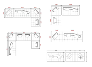 Muebles Modulares Italianos Minimalistas de Tela, Extensibles y Convertibles, Personalización Profunda Disponible, Muebles Modernos para Sala de Estar - Product Image 6