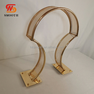 SMOOTH Gold Iron Arch Shape Wedding Centerpiece Elegant <b>Artificial</b> <b>Flower</b> Stand for Event Table Party Decoration - Product Image 3