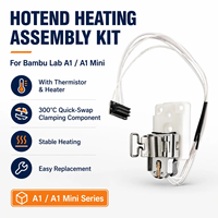 Kit Perakitan Pemanas Hotend Keramik Zirkonia Asli Bamboo Lab yang Ditingkatkan untuk A1/A1 Mini, 350 ° Tahan Suhu Tinggi
