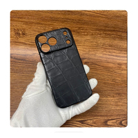 Coque de Téléphone de Luxe Designer pour iPhone 18 17 Pro, Étui en Cuir de Crocodile Véritable Exotique, Magnétique, Antichoc, avec Cadre de Protection pour Appareil Photo