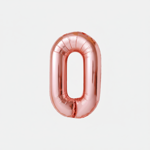 Palloncino Numero 0 in Mylar Oro Rosa da 16 Pollici per Decorazioni Festive, Elegante e Lussuoso Accento per Celebrazioni, Marca Peiyong Modello 61763 - Product Image 2