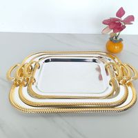 Grensoverschrijdende Europese stijl plantenpatroon licht luxe metalen fruit schaal snack snoep decoratief ornament voor huis woonkamer