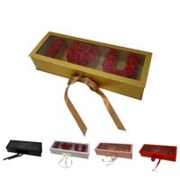 Saint Valentin je t'aime fenêtre transparente boîte à fleurs en relief lettre personnalisable combinaison fleur emballage boîte-cadeau