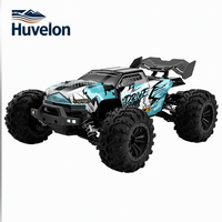 HUVELON Buggy RC tout-terrain 4x4 sans balais à l'échelle 1/16, voiture de course et de drift, éclairage LED, télécommande 2,4 GHz, qualité hobby