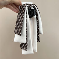 Bandeau large à sequins rayés simple et tendance, grand scrunchie pour le quotidien, pince à cheveux décontractée, accessoire pour cheveux