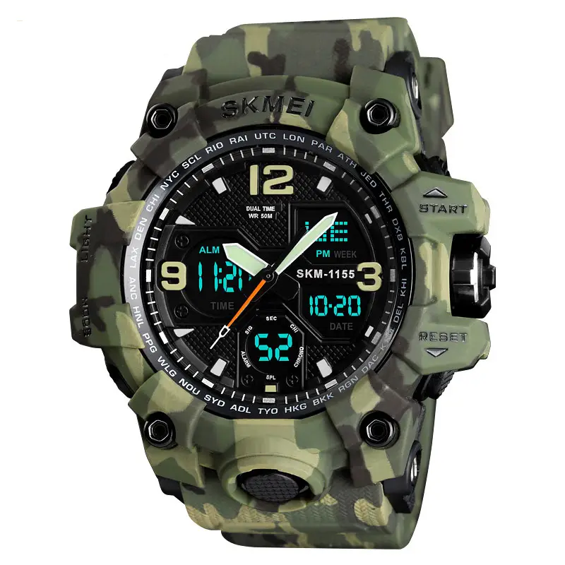 SKMEI 1155B Brand Name Relojes Waterproof Quartz Wholesale Digital Sport Running Wrist Watches for Men