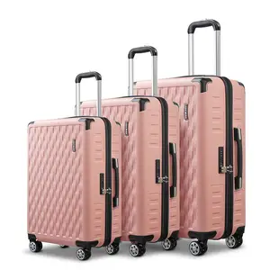 Trendy ABS seyahat için bagaj plastik bavul setleri Hardshell bagaj kutuları taşımak