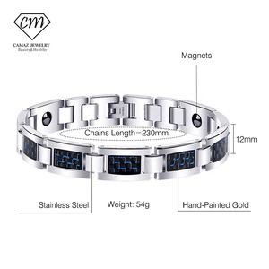 Bracelet magnétique en fibre <span class=keywords><strong>de</strong></span> carbone bleu énergie bracelet en fibre <span class=keywords><strong>de</strong></span> carbone en acier inoxydable bracelet d'énergie quantique pour <span class=keywords><strong>la</strong></span> <span class=keywords><strong>perte</strong></span> <span class=keywords><strong>de</strong></span> <span class=keywords><strong>poids</strong></span> - Product Image 5