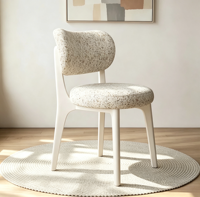Chaises de salle à manger de luxe modernes, nouveau design, en tissu et cuir, pour café, salon, décoratives, à assemblage par mortaise et tenon, auto-assemblables