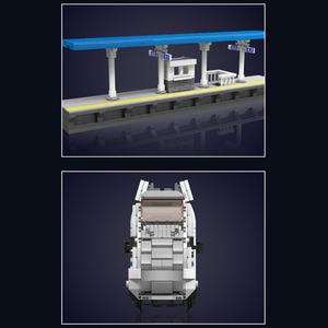 Train électrique à grande vitesse sur voie ferrée, transport, blocs de construction en plastique ABS, jouet de construction à l'échelle 1:1, OEM - Product Image 4