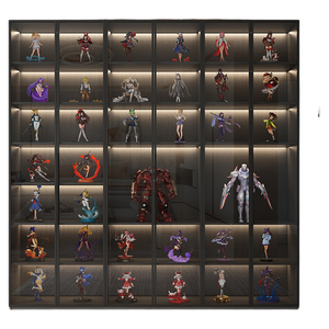 Blind Box Actionfiguren Vitrine Aufbewahrungsschrank Anime-Modell Anpassbare Glastür Bücherregal - Product Image 5