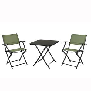 गार्डन ने सर्वश्रेष्ठ पसंद उत्पादों 3-टुकड़ा पेटियो बिस्ट्रो डाइनिंग फर्नीचर सेट w/बनावट ग्लास टेबलटॉप बिस्ट्रो सेट - Product Image 5