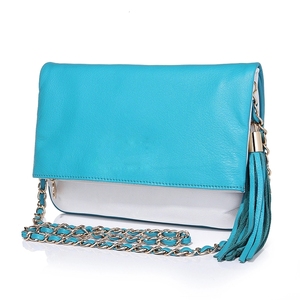 <span class=keywords><strong>2021</strong></span> blanco azul de moda de señora cadena bolso OEM largo correa de hombro, bolso con borla - Product Image 1
