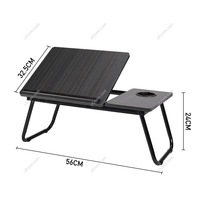 Table d'ordinateur portable en bois pliante à cinq vitesses petit bureau portable pour dortoir/apprentissage pour la maison ou l'école bureau de lit mobile paresseux