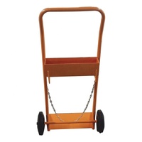 Chariot de soudage en acier personnalisable OEM, support pour bouteilles de gaz, transport d'outils, avec double chaîne robuste et roues en caoutchouc, sur mesure
