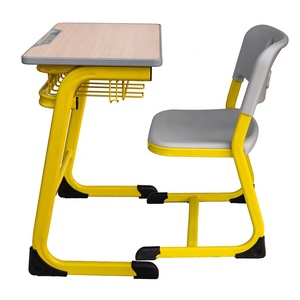 Juego de muebles escolares individuales de alta calidad, escritorio y silla de madera usados para aula, Material metálico para sala de estar - Product Image 1
