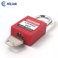 Lot de 10 cadenas Loto Master Key Alike en plastique ABS de 25 mm avec dispositifs de verrouillage et d'étiquetage