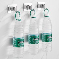 Support mural en acier inoxydable JAYA pour balais et serpillères avec pince de maintien et crochet utilitaire pour salle de bain, buanderie, cuisine