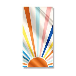 تصنيع المعدات الأصلية خالية من الرمال ستوكات من جلد الغزال عالية الجودة منشفة الشاطئ المتضخم سريعة الجفاف الطباعة المخصصة - Product Image 4