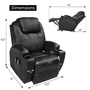 Wuye Couro Poder Massagem Elétrica Função Para Os Idosos Mobilidade Riser Lift Recliner Chair